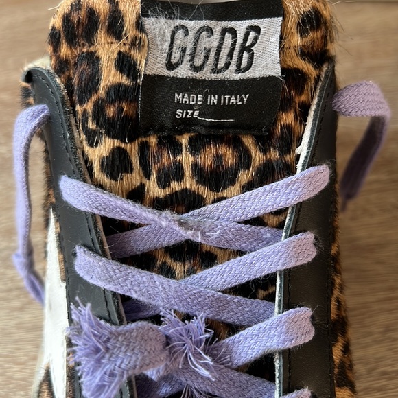 Golden Goose Leopard-Pattern Pony Hair & Leather Sneakers EU 39 US 9 - Picture 5 of 13